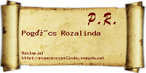 Pogács Rozalinda névjegykártya